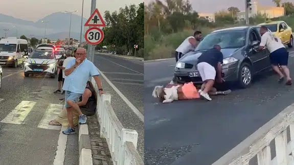 Muğla'da dehşet dolu anlar: Önce çarptı, sonra kadını ezerek kaçmaya çalıştı!