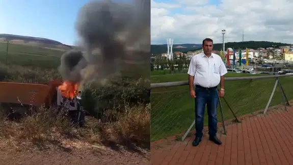 Diyarbakır'da feci ölüm: Takla atan kamyonun sürücüsü yanarak can verdi!