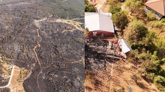Karabük Kahyalar Köyü iki yangın arasında kaldı