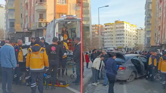 Diyarbakır'da otomobil, yolcu indiren taksiye çarptı: 2 yaralı