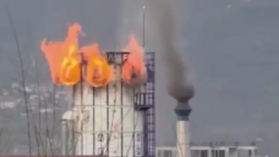 Tokat OSB’de bir kereste fabrikasının silosunda yangın çıktı