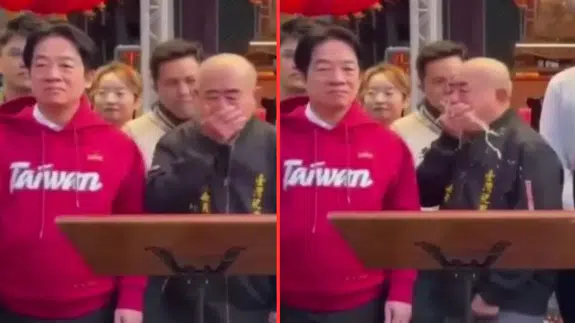 Tayvanlı yetkili, canlı yayında Devlet Başkanı Lai'nin üzerine kustu