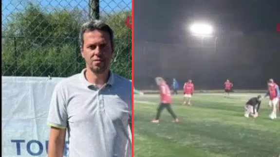 Bursa'da maçta kalp krizi geçirerek ölen eski futbolcunun son görüntüleri ortaya çıktı