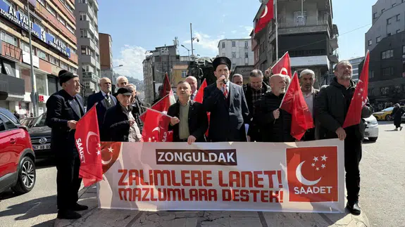 Zonguldak'ta İsrail protestosu : Kudüs özgürleşmeden dünya huzura kavuşamaz