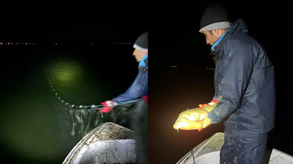 Eğirdir Gölü'nde denetim : Bin 200 metre kaçak ağ ele geçirildi