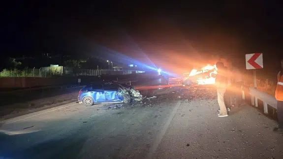 Kayseri'de iki otomobilin çarpıştığı kazada 1 kişi öldü 5 kişi yaralandı