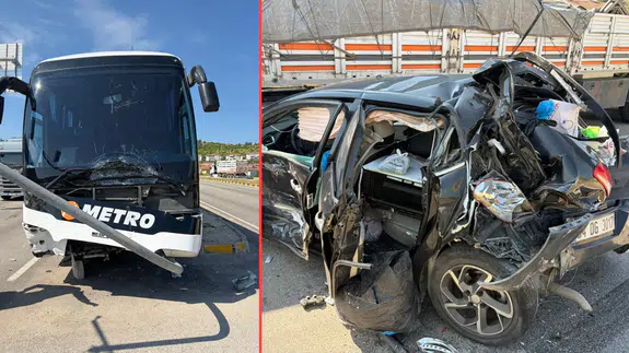 Karabük'te 4 araçlı zincirleme trafik kazası : 2 yaralı