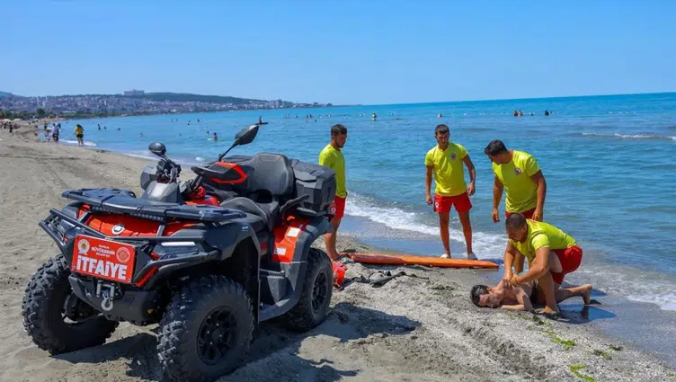Samsun'da cankurtaranlar tatbikat gerçekleştirdi