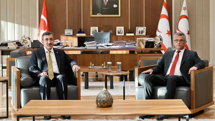 Cumhurbaşkanı Yardımcısı Yılmaz, KKTC Cumhurbaşkanı Erhürman ile görüştü