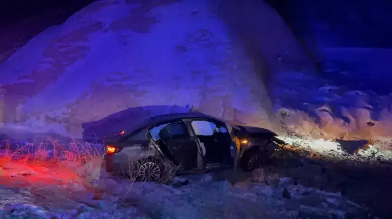 Nevşehir'de gizli buzlanma kazası: Otomobil tarlaya uçtu, 4 yaralı