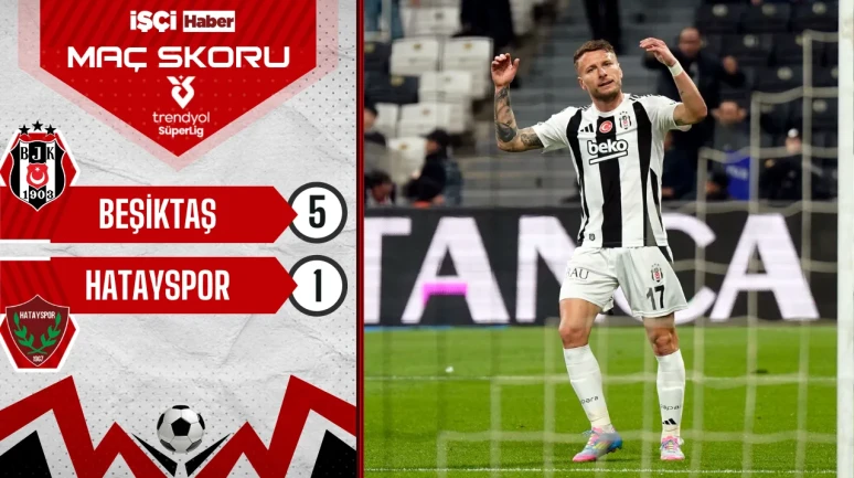 Beşiktaş, Hatayspor'u 5-1 mağlup etti