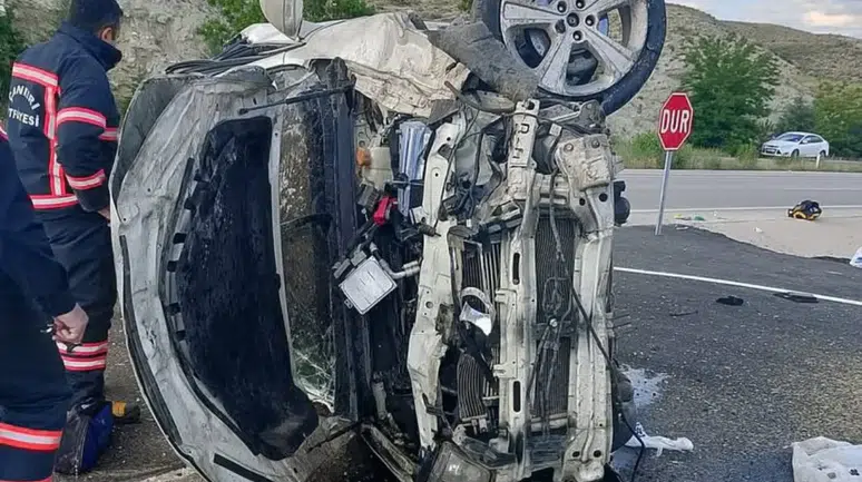 Çankırı'da korkunç kaza! Otomobil takla attı: 1 ölü, 3 yaralı