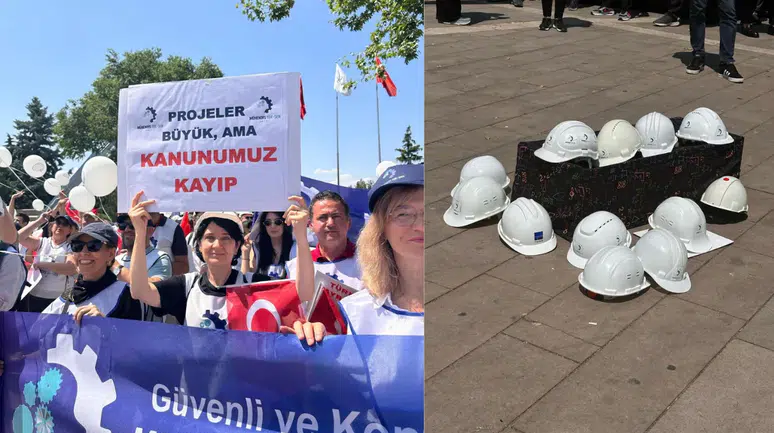 Mühendis Tek-Sen'den miting: Kamu mühendislerinin özlük hakları için eylem!