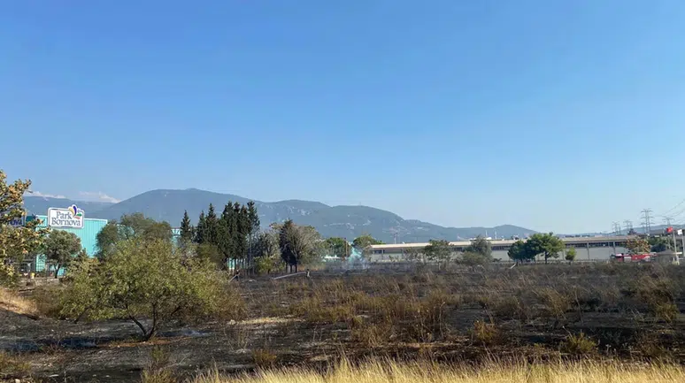 Bornova’da ot yangını panik yarattı! Alevler AVM otoparkına sıçradı