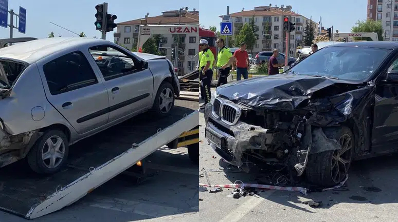 Çorum'da 5 araçlı zincirleme kaza