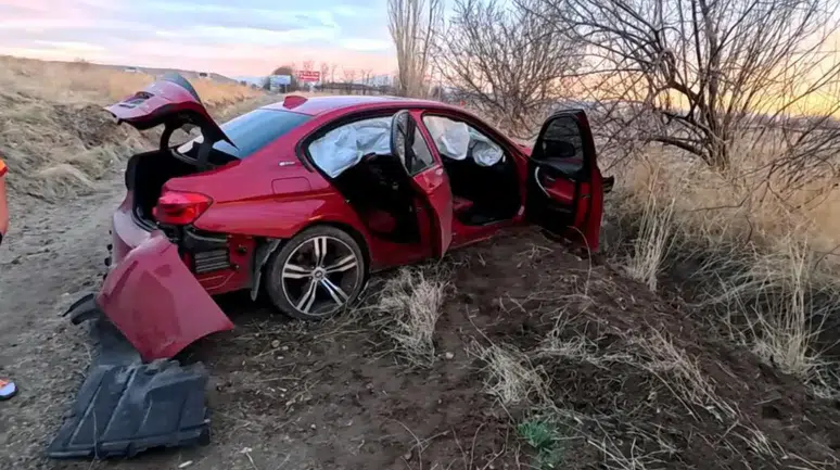 Aksaray'da otomobil şarampole düştü: Yaralılar var
