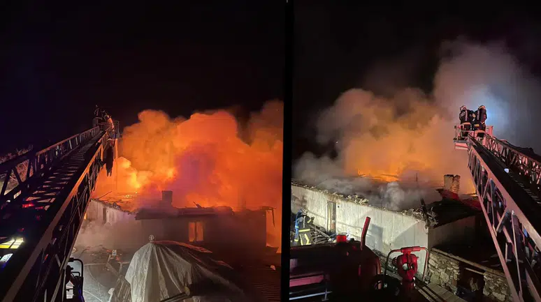 Denizli'de yangın: İş yeri kullanılamaz hale geldi!