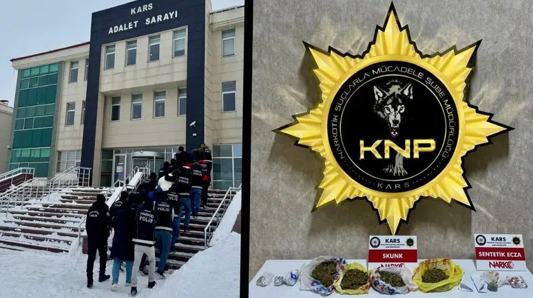 Kars'ta uyuşturucu tacirleri yakalandı