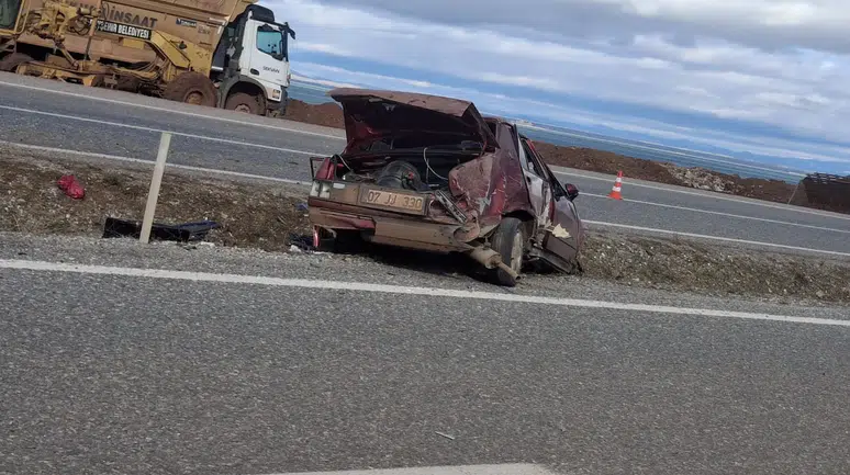 Konya Beyşehir’de feci kaza! Otomobil devrildi: 2 kişi yaralandı
