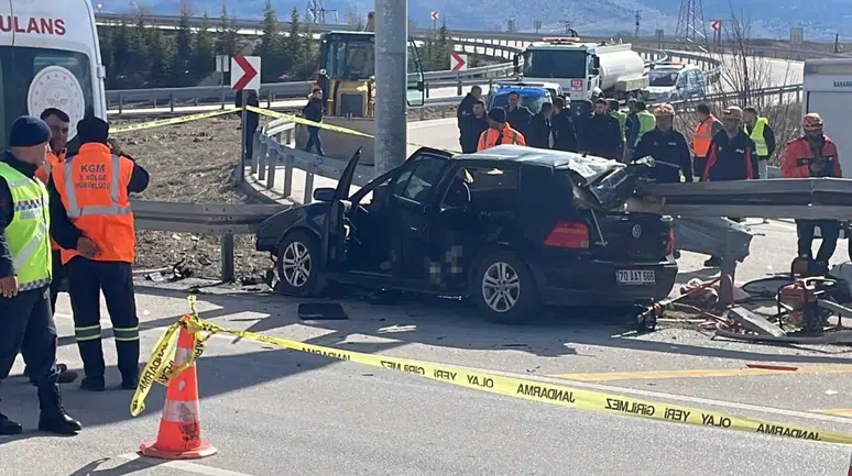 Karaman'da feci kaza : Karı koca hayatını kaybetti