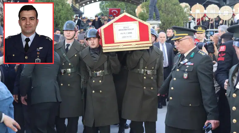 Şehit pilot İbrahim Bolat son yolculuğuna uğurlandı