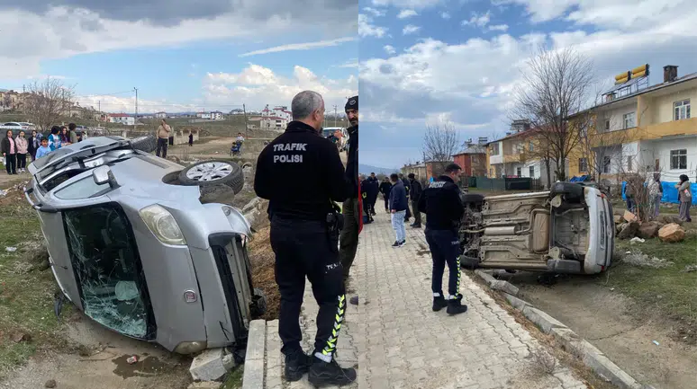 Elazığ'da hafif ticari araç şarampole devrildi : Sürücü yaralandı