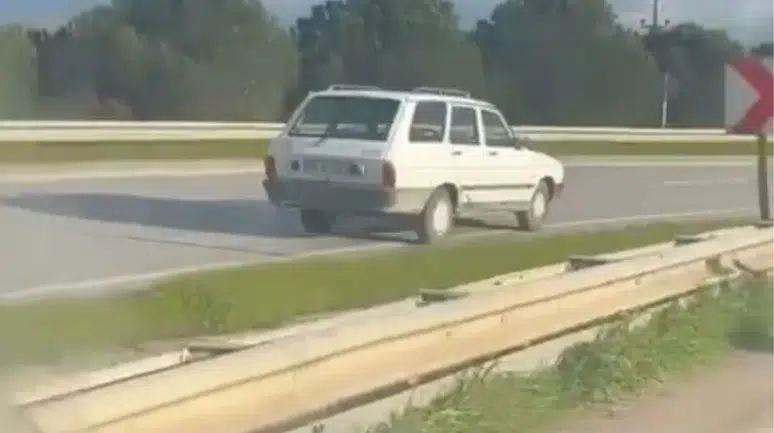 Bursa’da ters şeritten ilerleyen araç trafikte tehlike yarattı