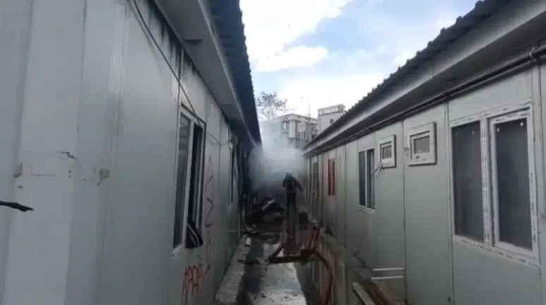 Malatya'da şantiyede korkutan yangın!