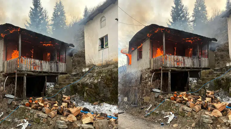 Artvin'de yangın : Cami lojmanı kullanılamaz hale geldi