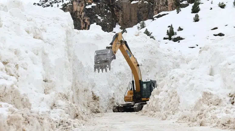Van'da çığ düşmesiyle kapanan yol 12 gün sonra açıldı