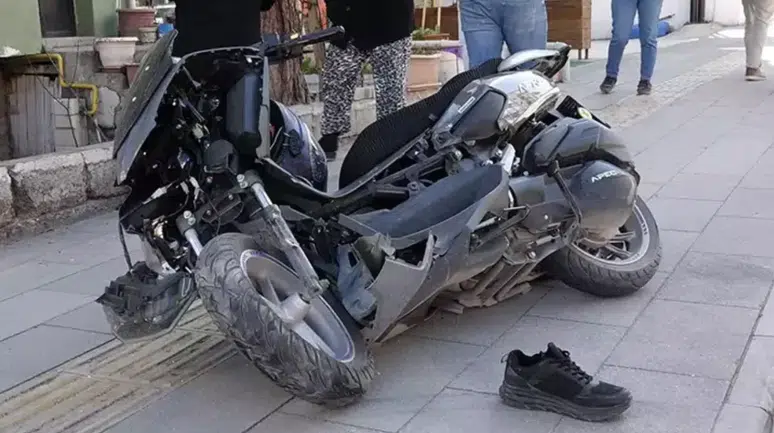 Burdur'da plakasını kapattığı motosikletle kaçtı, kaza yaptı: 392 bin 500 lira ceza