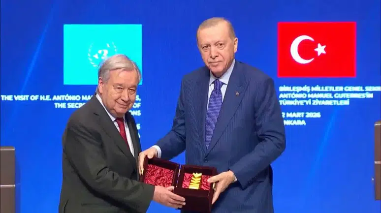 Cumhurbaşkanı Erdoğan'dan Guterres'e barış ödülü