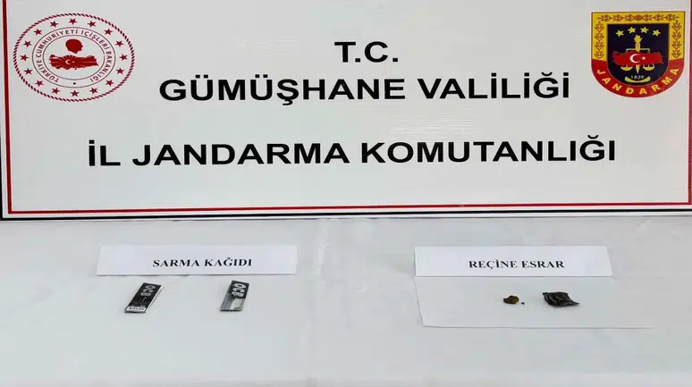 Gümüşhane'de uyuşturucu operasyonu : Esrar ele geçirildi