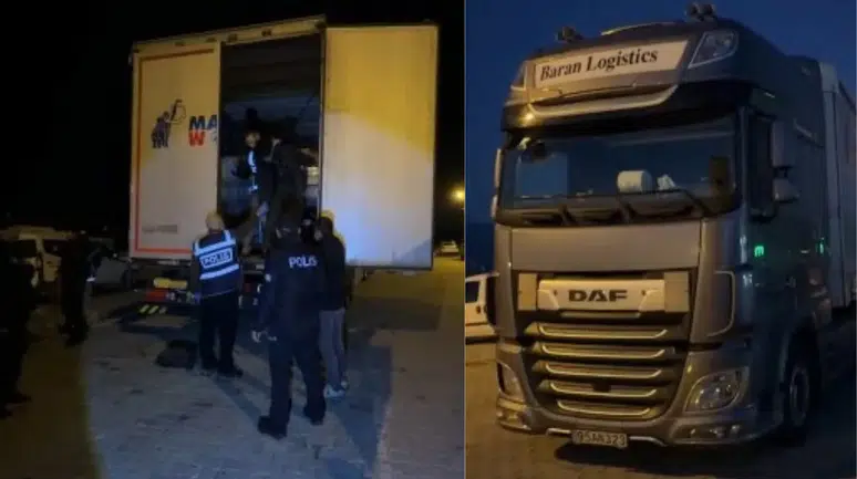 Tokat'ta durdurulan tırda 18 kaçak göçmen yakalandı