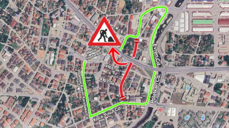 Kocaeli'de Koca Yusuf Caddesi trafiğe kapatıldı