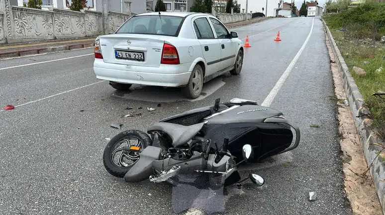 Kütahya Tavşanlı'da kaza : Motosiklet sürücüsü ağır yaralandı