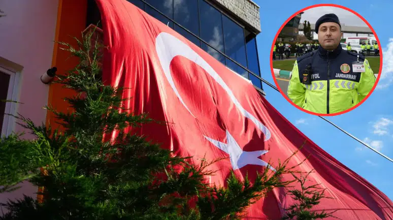Görev başında şehit olan Yusuf Ergün'ün baba ocağı Türk bayraklarıyla donatıldı