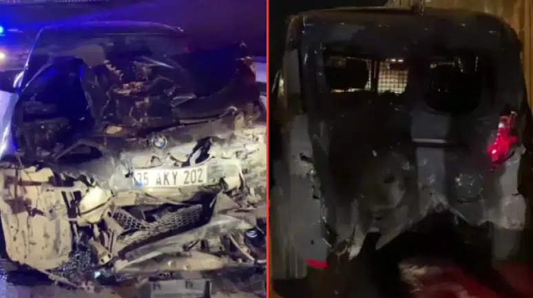 Kocaeli'de 4 araçlı zincirleme trafik kazası : 3 yaralı