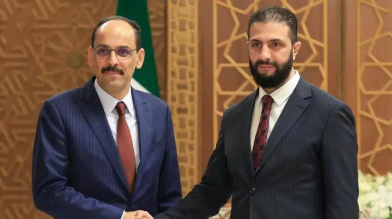 MİT Başkanı Kalın, Suriye Devlet Başkanı Şara ile görüştü