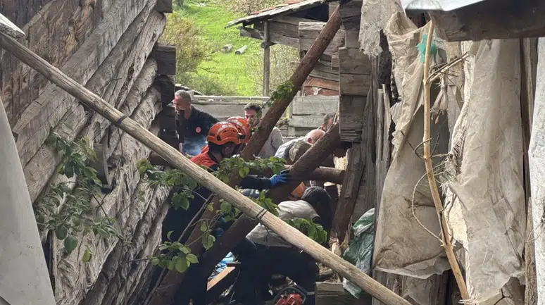 Kastamonu'da ahırda göçük : Yaşlı kadın öldü, 94 hayvan telef oldu