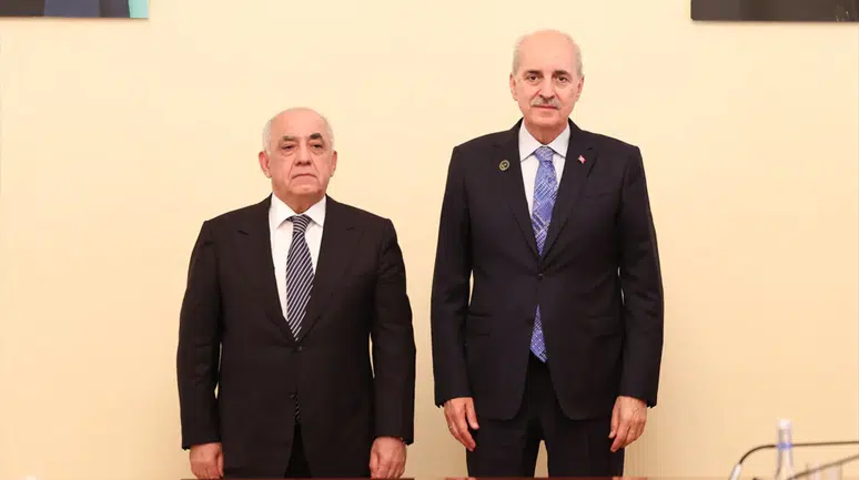 TBMM Başkanı Kurtulmuş, Azerbaycan Başbakanı Esedov ile görüştü