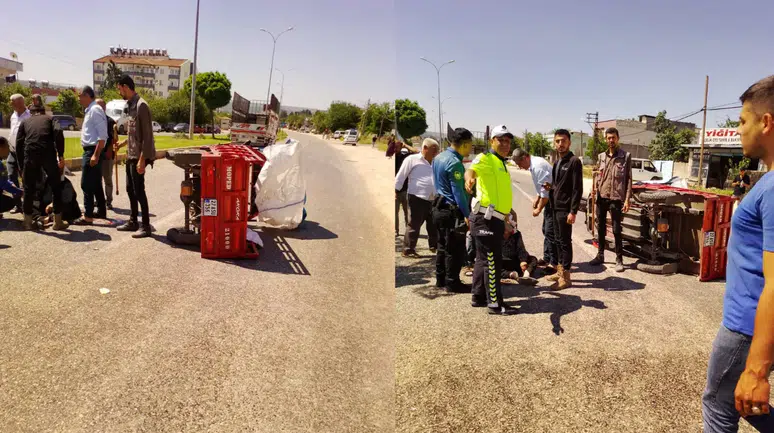Gaziantep'te kamyonet ile motosiklet çarpıştı : Sürücü yaralandı