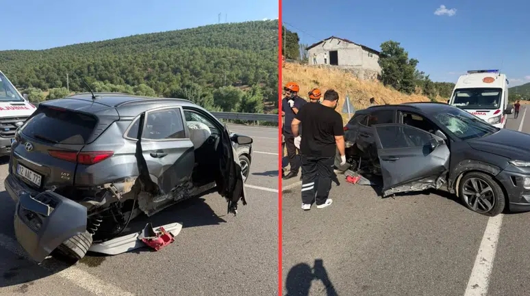 Bingöl'de kontrolden çıkan otomobil bariyerlere çarptı : 2 yaralı