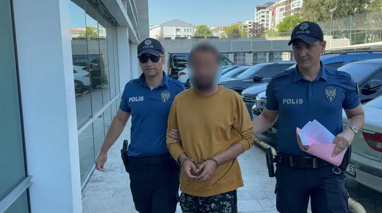 Samsun'da kediye tekme atan şahıs adliyeye sevk edildi