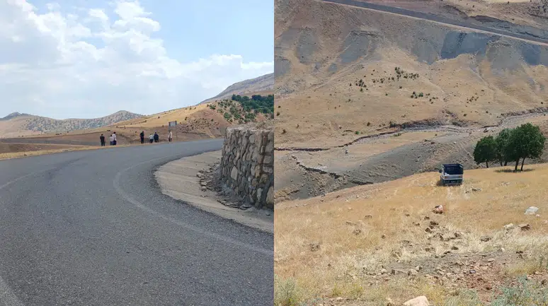 Siirt'te kamyonet şarampole devrildi : 3 kişi yaralandı