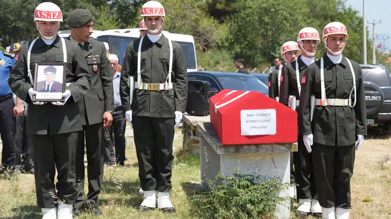 Tekirdağ’da Kıbrıs gazisi Rafet Coşkun’a veda