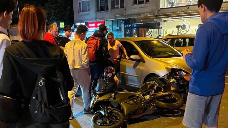Lüleburgaz'da otomobil ile motosiklet çarpıştı : Kaza sonrası gerginlik yaşandı