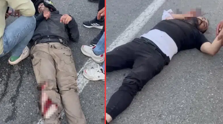 Iğdır'da virajı alamayan motosiklet bariyerlere çarptı : 2 yaralı