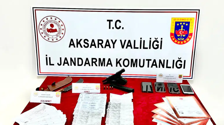 Aksaray'da tefeci operasyonu : 11 milyon liralık senet ele geçirildi, 1 kişi tutuklandı