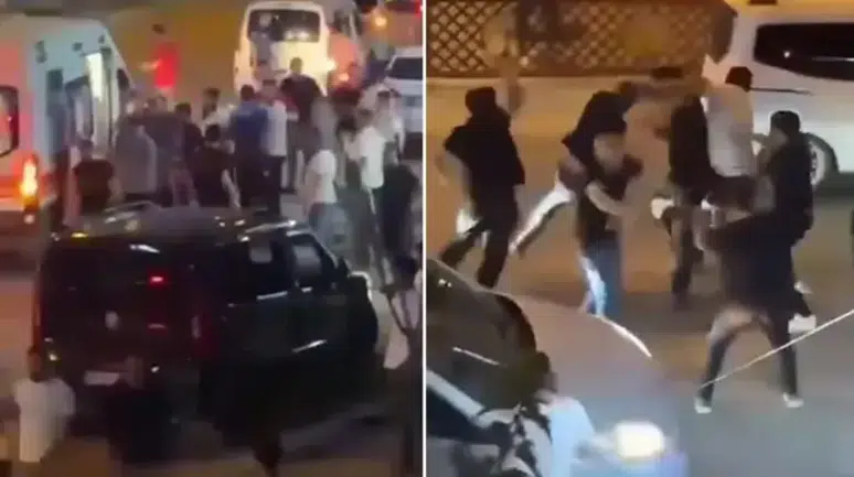 Alacak kavgası kamerada: 3 yaralı, 11 gözaltı